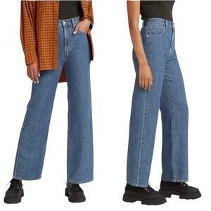 Levi's Blue High Waisted Straight Leg Jeans